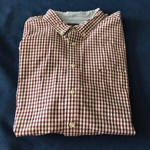 Tommy Hilfiger Mens XXL Burgundy Checked Button Down Long Sleeve Shirt